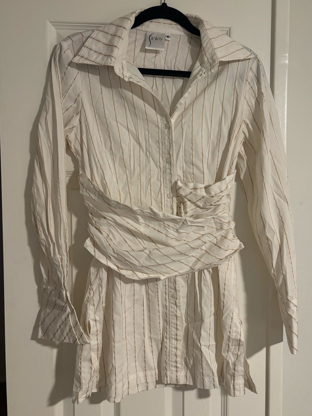 Finley Kenny Tunic Top Striped Ivory